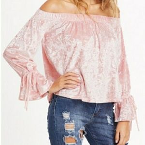 Crushing on you off the shoulder top